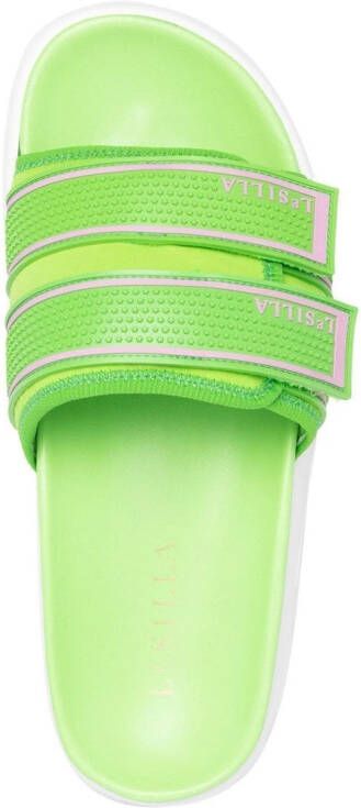 Le Silla Poolside sandalen met plateauzool Groen