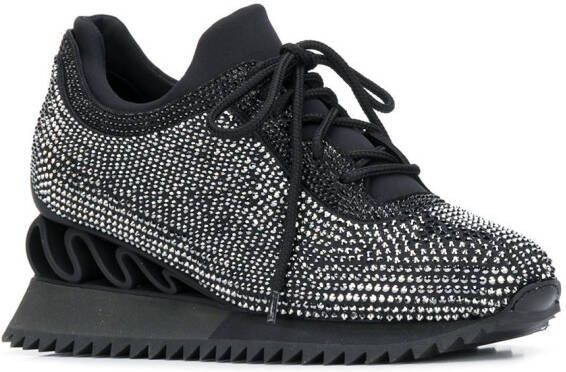 Le Silla Reiko Wave sneakers verfraaid met kristal Zwart