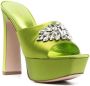 Le Silla Sandalen met plateauzool Groen - Thumbnail 8