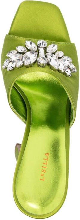 Le Silla Sandalen met plateauzool Groen