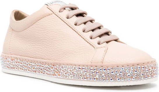 Le Silla Sneakers verfraaid met stras Roze