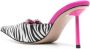 Le Silla Satijnen muiltjes met zebra print Wit - Thumbnail 3