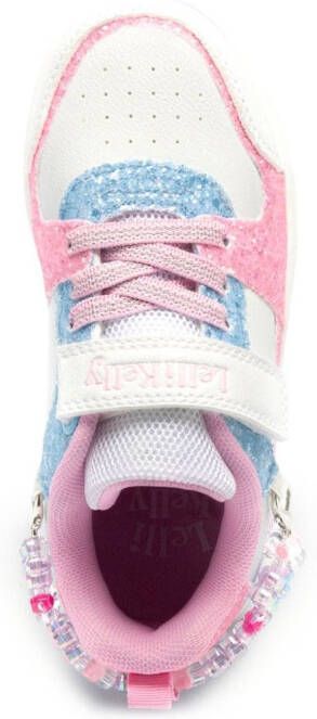 Lelli Kelly Leren sneakers met glitter Wit