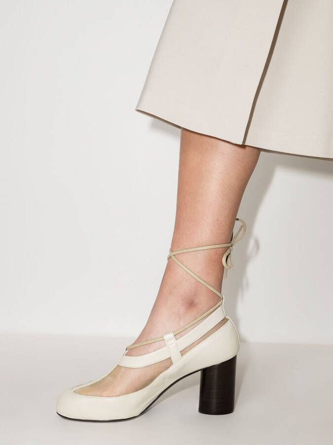 LEMAIRE Pumps met mesh Beige