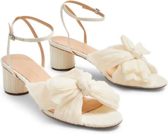 Loeffler Randall Dahlia sandalen met strik Beige