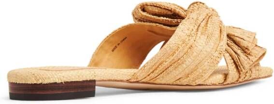 Loeffler Randall Daphne raffia sandalen Beige