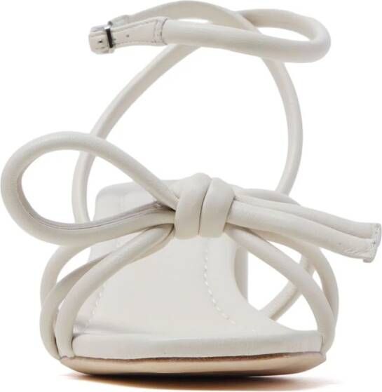 Loeffler Randall Mikel 50mmm sandalen met strikdetail Beige