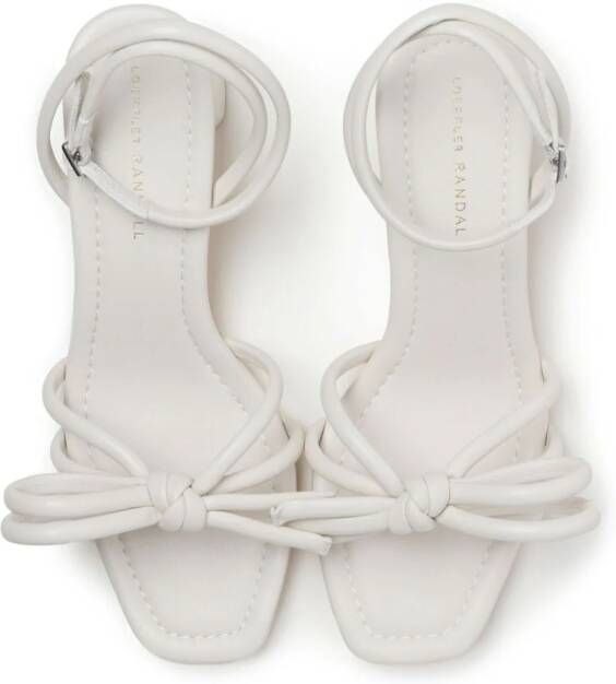 Loeffler Randall Mikel 50mmm sandalen met strikdetail Beige