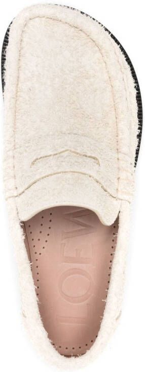 LOEWE Campo suède loafers Beige