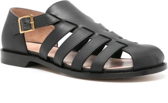 LOEWE Campo leren sandalen Zwart