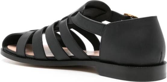 LOEWE Campo leren sandalen Zwart