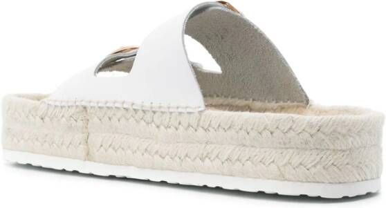 Love Moschino Espadrilles met dubbele band Wit