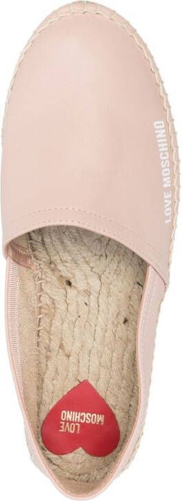 Love Moschino Espadrilles met logoprint Roze