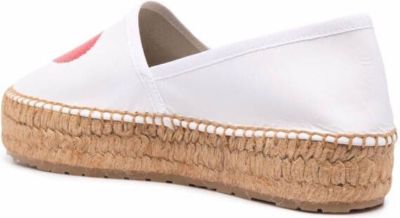 Love Moschino Espadrilles met plateauzool Wit