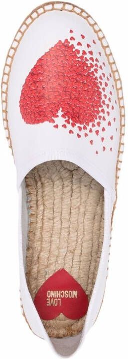 Love Moschino Espadrilles met plateauzool Wit