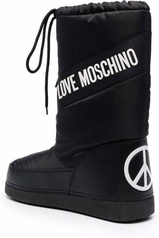 Love Moschino Laarzen met logoprint Zwart