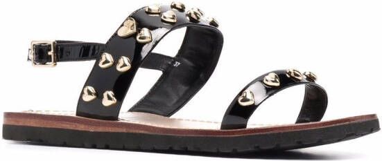 Love Moschino Sandalen met studs Zwart