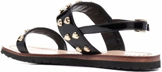 Love Moschino Sandalen met studs Zwart