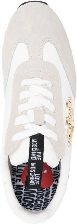 Love Moschino Sneakers met logo Wit