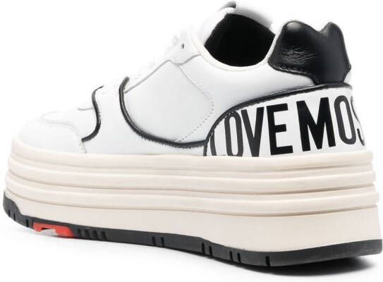 Love Moschino Sneakers met logoprint Wit