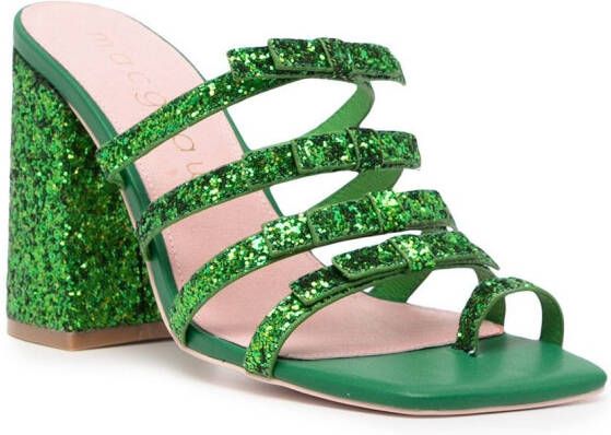 Macgraw Dorothy sandalen met glitter Groen