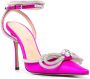 MACH & MACH Double Bow satijnen pumps Roze - Thumbnail 2