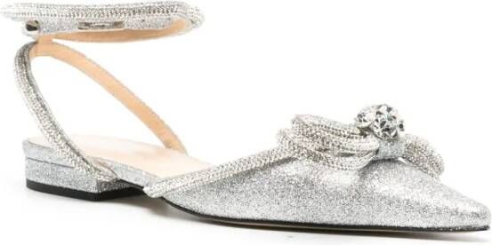 MACH & MACH Double G leren ballerina's Zilver