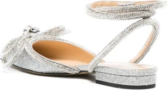 MACH & MACH Double G leren ballerina's Zilver