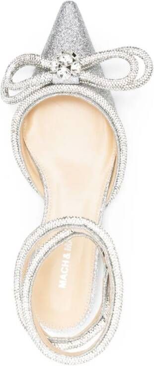 MACH & MACH Double G leren ballerina's Zilver