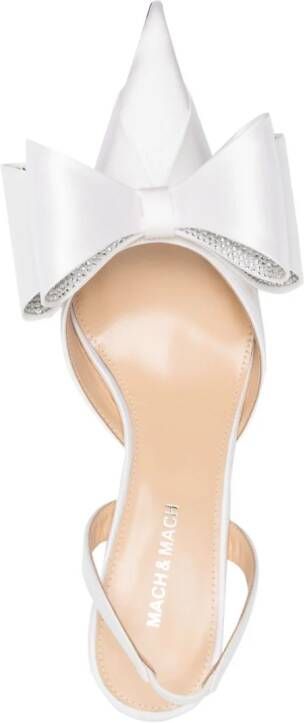 MACH & MACH Le Cadeau satijnen slingback pumps Beige