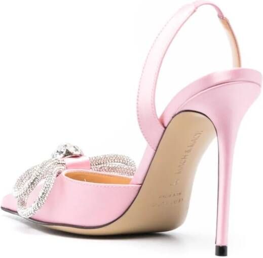 MACH & MACH Slingback pumps met strikdetail Roze