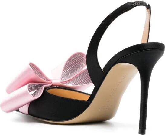 MACH & MACH Slingback pumps met strikdetail Zwart