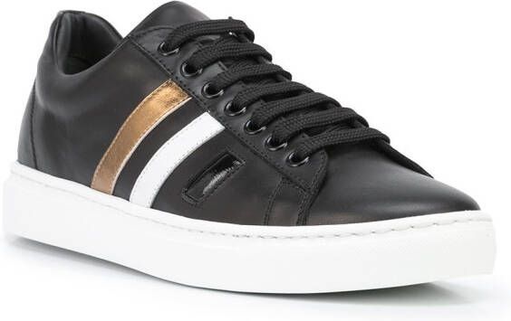 Madison.Maison 3 Stripe & Your Out leren sneakers Zwart