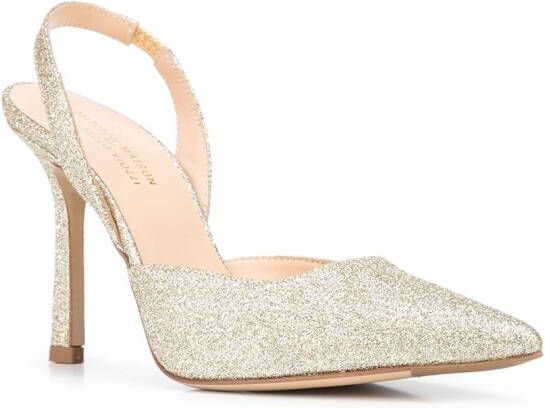 Madison.Maison Chanel pumps met glitter Goud