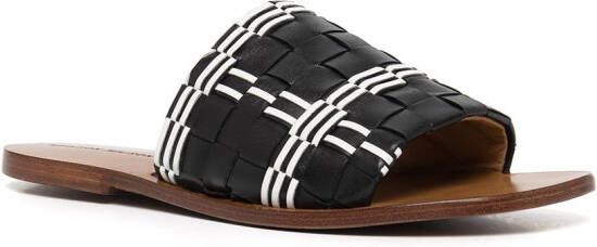 Madison.Maison Leren slippers Zwart