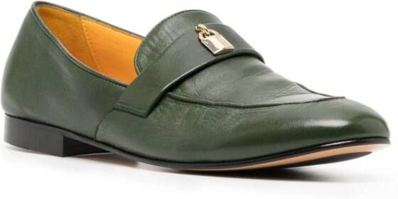 Madison.Maison Lock leren loafers Groen