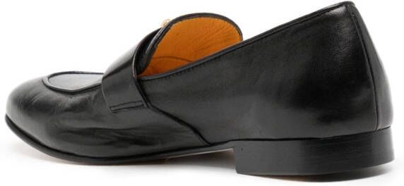 Madison.Maison Lock leren loafers Zwart