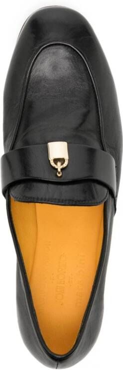 Madison.Maison Lock leren loafers Zwart