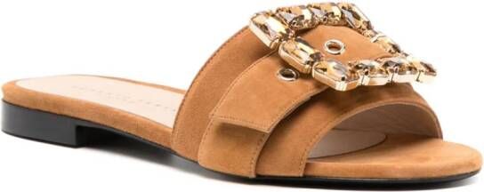 Madison.Maison Madison Maison Fade sandalen met gesp Bruin