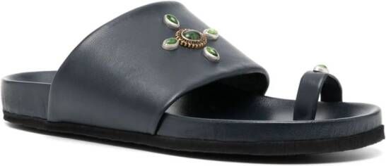 Madison.Maison Tyche sandalen met teenring Blauw