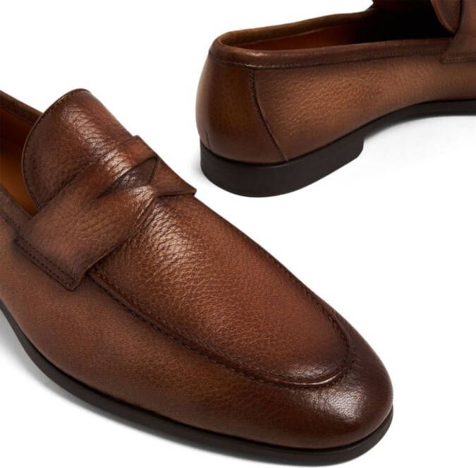 Magnanni Diezma leren penny loafers Bruin