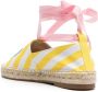 Maison Kitsuné Gestreepte espadrilles Geel - Thumbnail 3