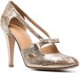 Maison Margiela 100mm metallic pumps met uitgesneden details Goud - Thumbnail 2