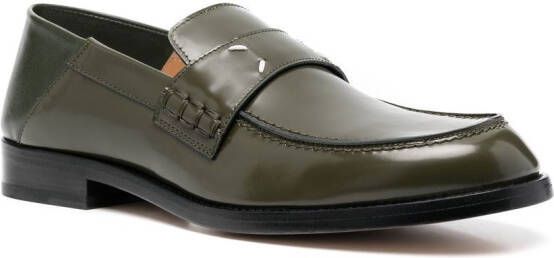 Maison Margiela Leren loafers Groen