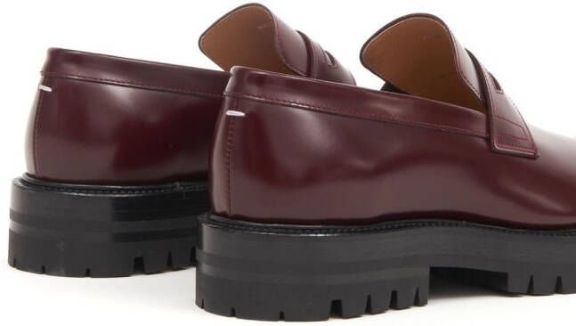 Maison Margiela Tabi leren loafers Rood