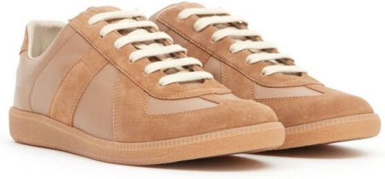 Maison Margiela Replica low-top leren sneakers Bruin