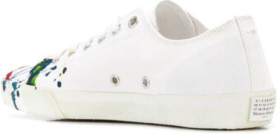 Maison Margiela Tabi sneakers met verfspatten Wit