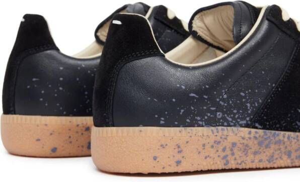 Maison Margiela Replica Paint leren sneakers Zwart