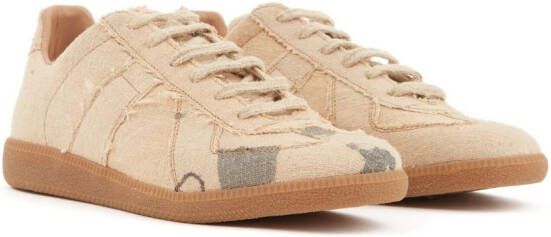 Maison Margiela Replica low-top leren sneakers Beige