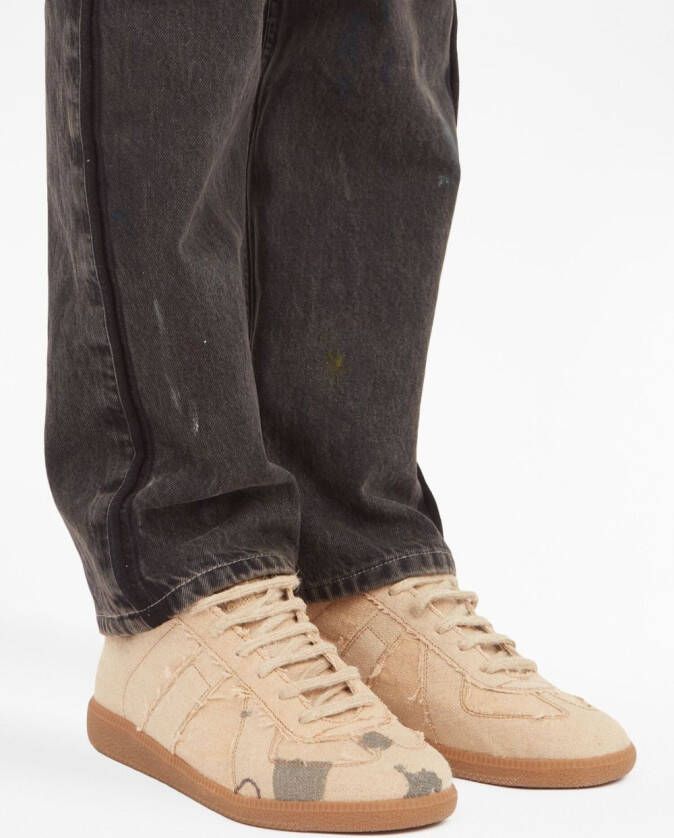 Maison Margiela Replica low-top leren sneakers Beige